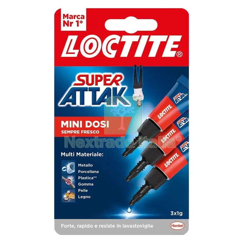 24PZ SUPER ATTAK 'LIQUID' 3 pezzi da gr.1 - mini dosi — Adesivi e sigillanti — rif. FERX.9001107NLM 24PZ SUPER ATTAK 'LIQUID' 3 pezzi da gr.1 - mini dosi — Adesivi e sigillanti — rif. FERX.9001107NLM