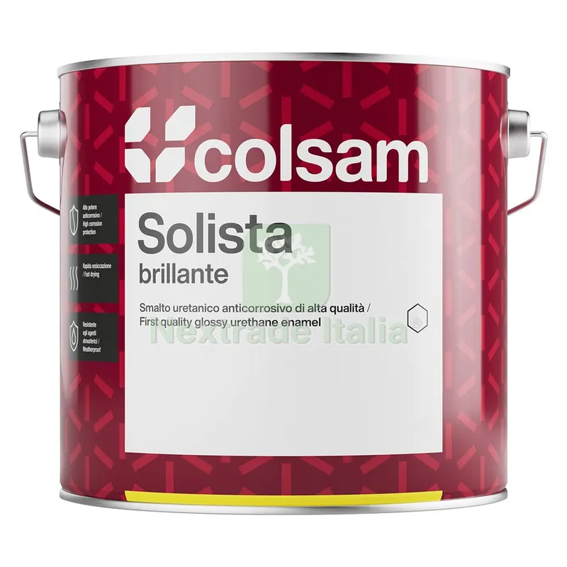 6PZ SMALTO SINTETICO BRILLANTE 'SOLISTA' Lt. 0,375 Giallo sole — Vernici e smalti — rif. FERX.9011111NLM