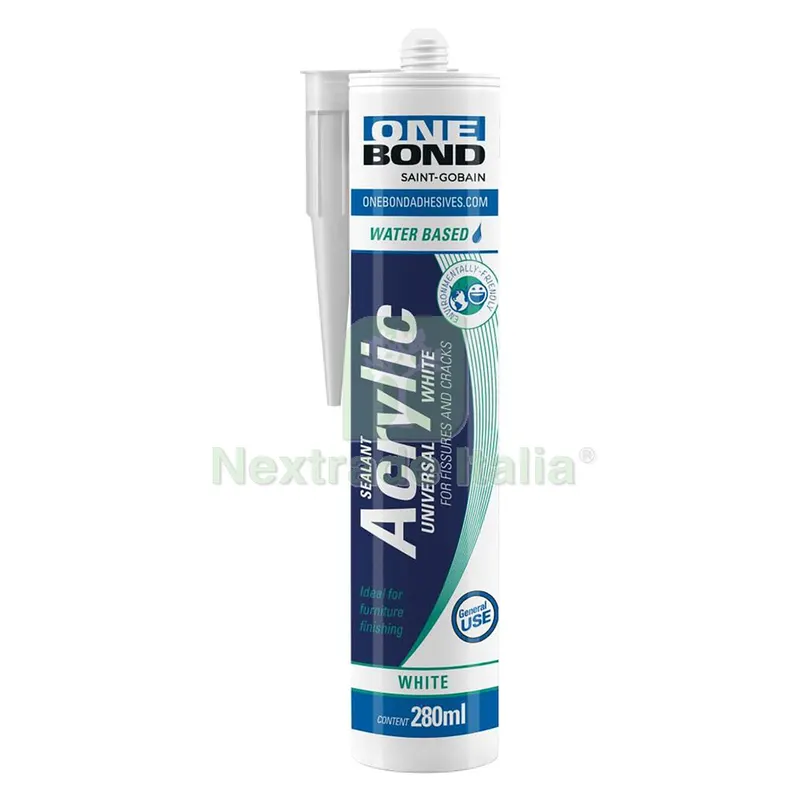 12PZ SILICONE ACRILICO 'ACRYLIC UNIVERSAL' bianco ml 280 — Adesivi e sigillanti — rif. FERX.9009060NLM 12PZ SILICONE ACRILICO 'ACRYLIC UNIVERSAL' bianco ml 280 — Adesivi e sigillanti — rif. FERX.9009060NLM