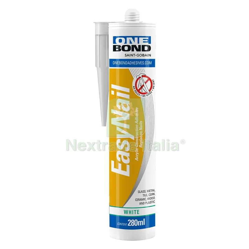 12PZ SILICONE ACRILICO CARTONGESSO E DECORAZIONI 'EASY NAIL' bianco ml 280 — Isolanti e reti — rif. FERX.9009080NLM