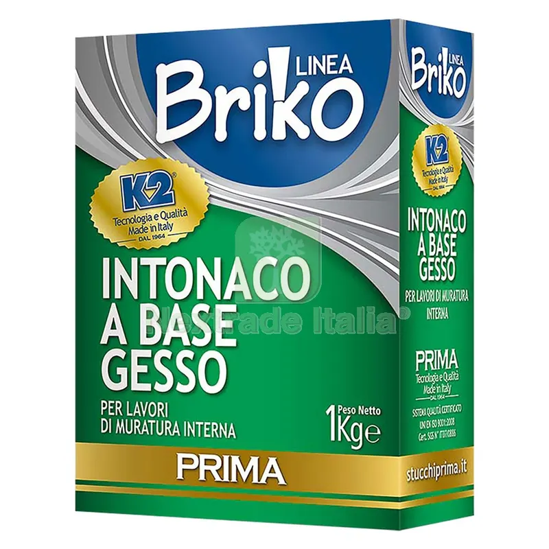 12PZ INTONACO BASE GESSO 'BRIKO K2' Kg. 1 - in scatola — Cemento, malte e collanti edili — rif. FERX.9041240NLM 12PZ INTONACO BASE GESSO 'BRIKO K2' Kg. 1 - in scatola — Cemento, malte e collanti edili — rif. FERX.9041240NLM
