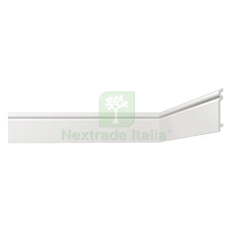 10PZ Battiscopa Decorativo Serie 'luxstyl' mod. 'L14015' - mm 15 x 140 — Profili e angolari decorativi — rif. FERX.9131336NLM