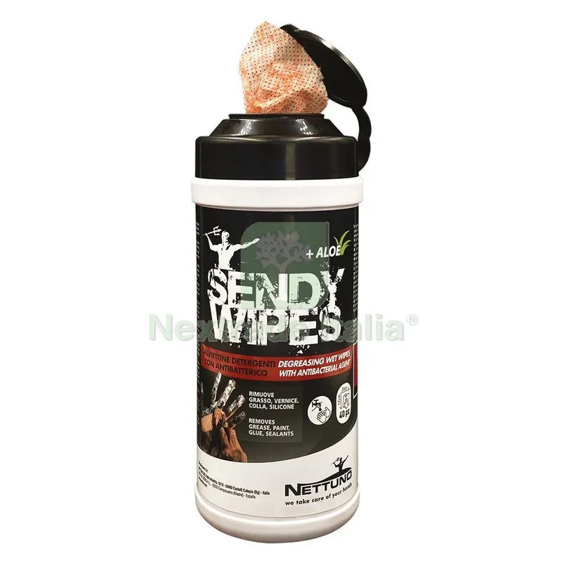 SALVIETTE UMIDIFICATE 'SENDY WIPES' 80 salviette - cm 19,5 x 26 — Accessori bagno — rif. FERX.9007299NLM SALVIETTE UMIDIFICATE 'SENDY WIPES' 80 salviette - cm 19,5 x 26 — Accessori bagno — rif. FERX.9007299NLM