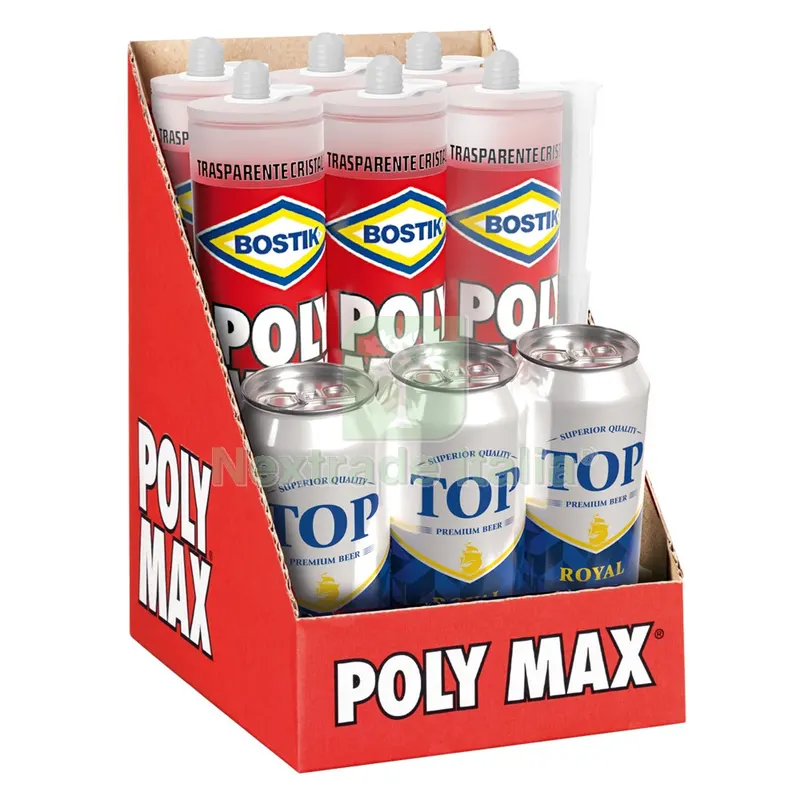 Espositore Adesivo Sigillante Universale 'poly MAX' Original Express 6 pz da gr 500 con 3 birre da 500 ml omaggio — Adesivi e sigillanti — rif. FERX.9120065NLM