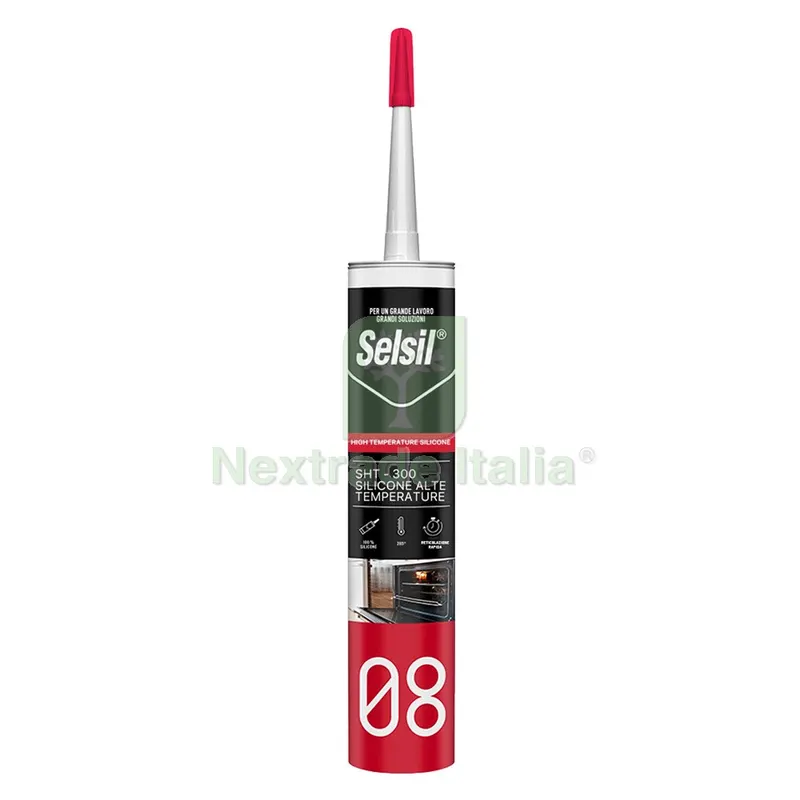 12PZ SILICONE ACETICO ALTA TEMPERATURA 'SNH' rosso ml 300 - (ral 3024) — Adesivi e sigillanti — rif. FERX.9007718NLM 12PZ SILICONE ACETICO ALTA TEMPERATURA 'SNH' rosso ml 300 - (ral 3024) — Adesivi e sigillanti — rif. FERX.9007718NLM