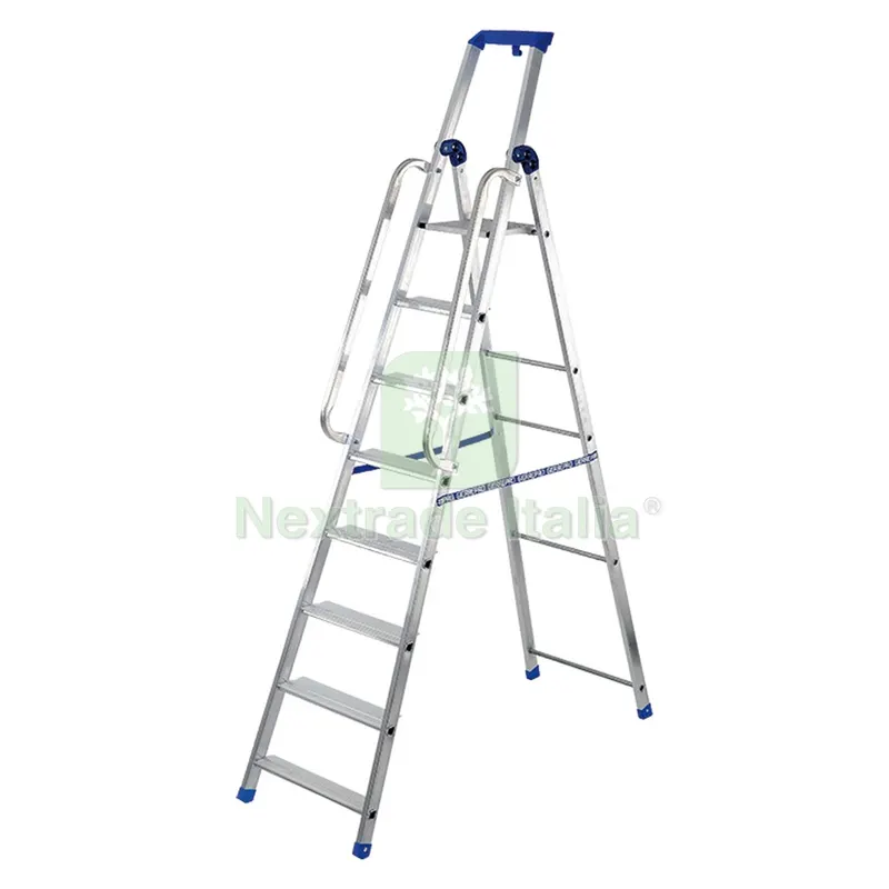 SCALA PROFESSIONALE DOPPIA CON MANIGLIONI 10 gr.- aperta cm 293/chiusa cm 317 — Scale e sgabelli — rif. FERX.103334NLM SCALA PROFESSIONALE DOPPIA CON MANIGLIONI 10 gr.- aperta cm 293/chiusa cm 317 — Scale e sgabelli — rif. FERX.103334NLM