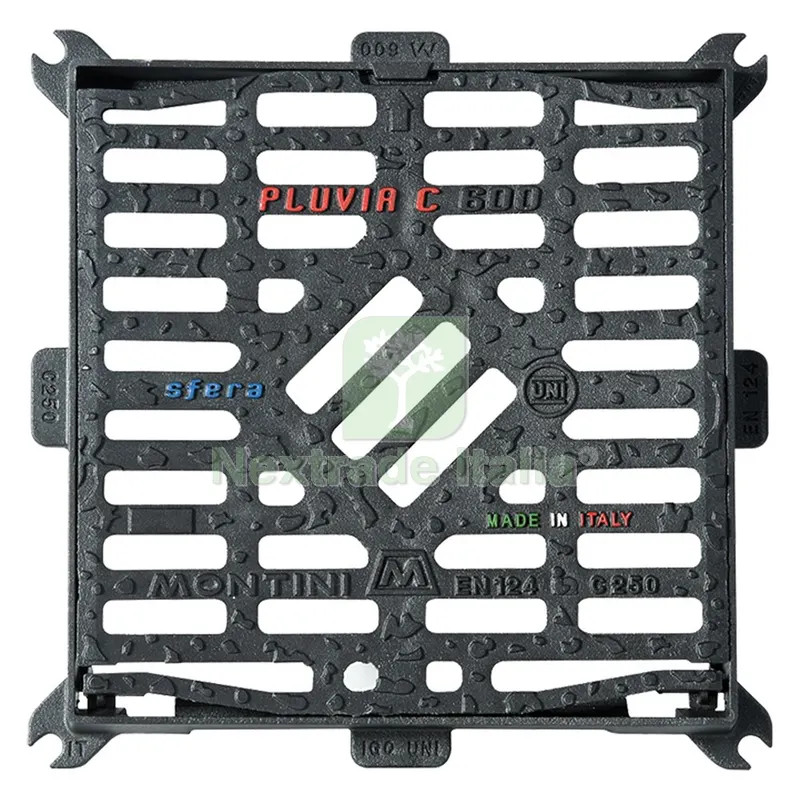 Chiusino Grigliato in Ghisa 'concavo' Pluvia C - 50 x 50 - Kg 19 — Casalinghi e organizzazione — rif. FERX.104153NLM Chiusino Grigliato in Ghisa 'concavo' Pluvia C - 50 x 50 - Kg 19 — Casalinghi e organizzazione — rif. FERX.104153NLM