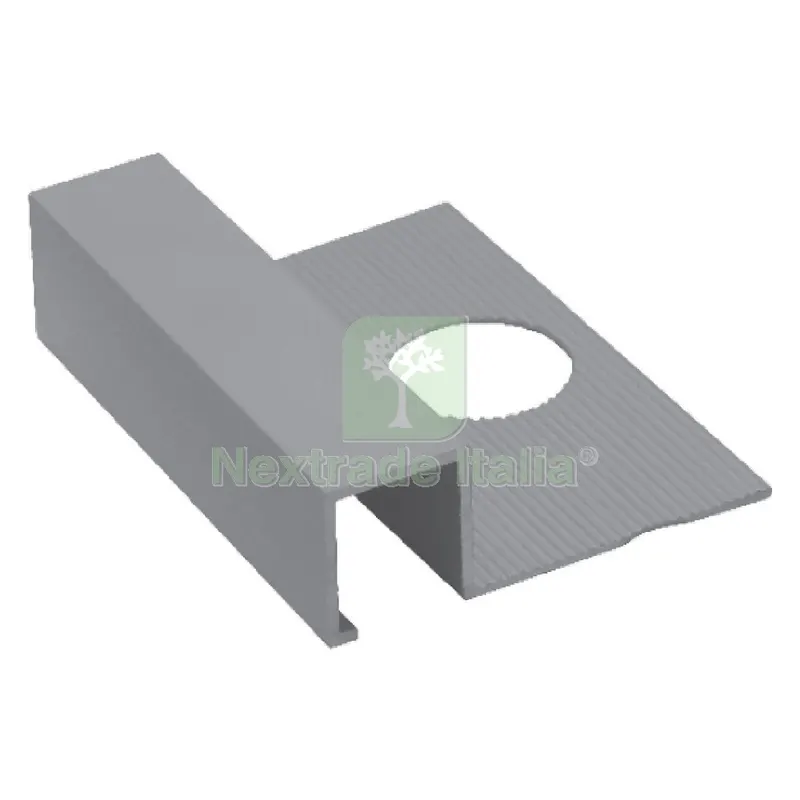 5PZ PROFILO JOLLY PER PIASTRELLE BORDI QUADRI mm 10 H.cm 250 satinato — Isolanti e reti — rif. FERX.1031632NLM