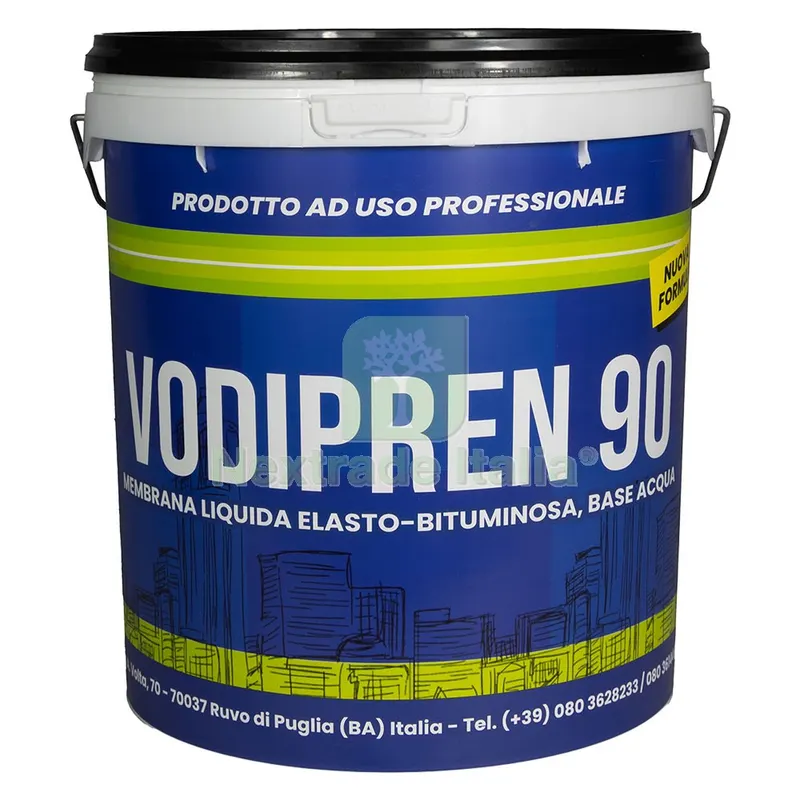 GUAINA BITUMINOSA LIQUIDA 'VODIPREN 90' kg. 5 - nera — Isolanti e reti — rif. FERX.9040013NLM