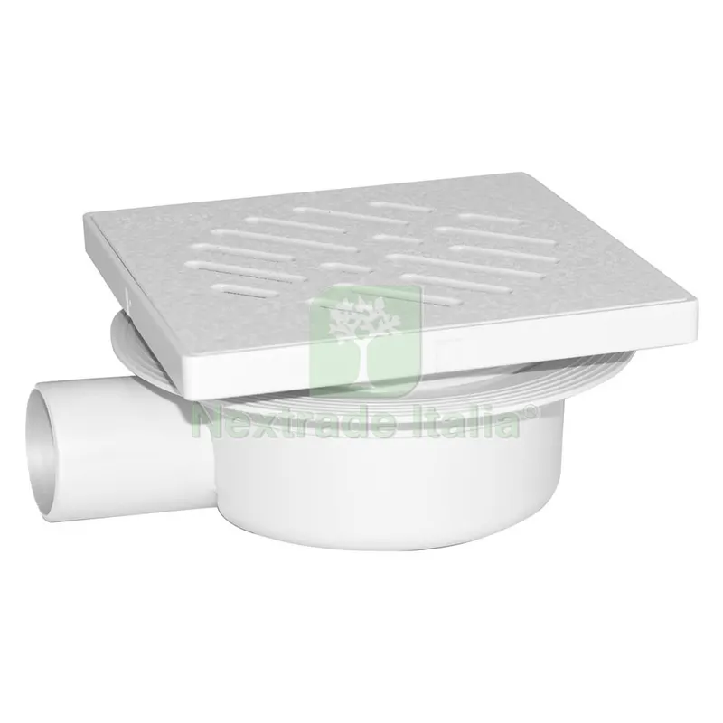 Chiusino Sifonato Regolabile Griglia Plastica cm 11 x 11 x h. 7 - attacco Ø 40 mm — Scarichi e sifoni — rif. FERX.1042886NLM Chiusino Sifonato Regolabile Griglia Plastica cm 11 x 11 x h. 7 - attacco Ø 40 mm — Scarichi e sifoni — rif. FERX.1042886NLM