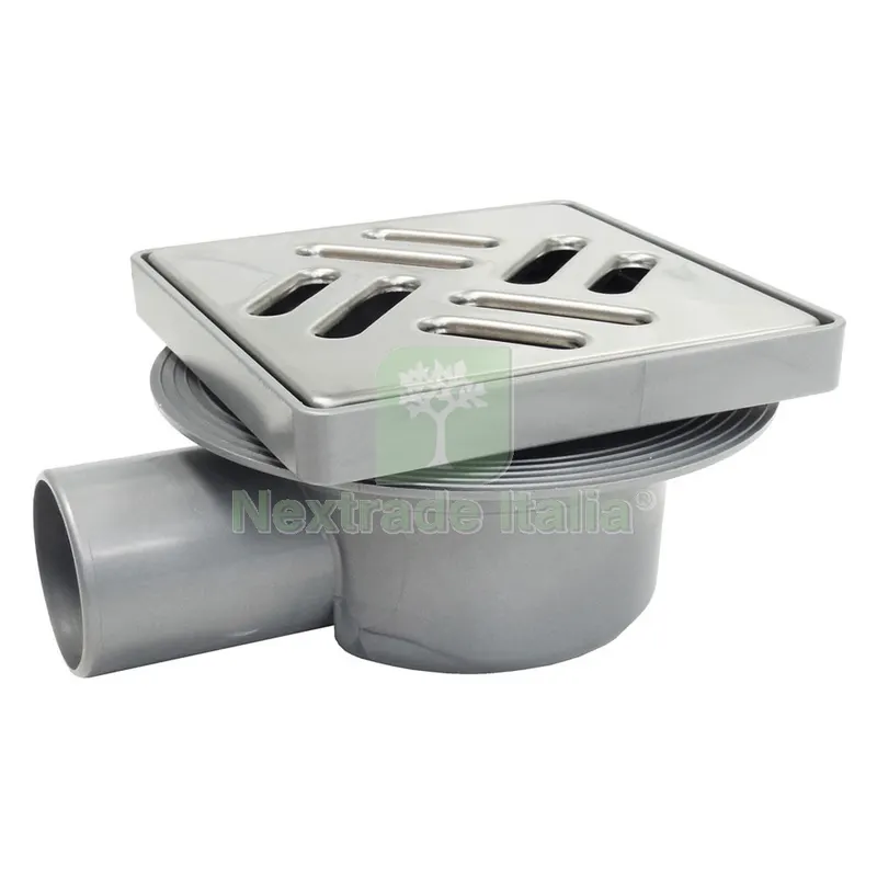 Chiusino Sifonato Regolabile Griglia Acciaio cm 11 x 11 x h. 7 - attacco Ø 40 mm — Scarichi e sifoni — rif. FERX.1042880NLM Chiusino Sifonato Regolabile Griglia Acciaio cm 11 x 11 x h. 7 - attacco Ø 40 mm — Scarichi e sifoni — rif. FERX.1042880NLM