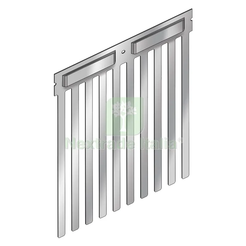 5PZ Barriera Antivolatili Corta per Pannelli Solari 'BF140' altezza lamelle 200 mm — Protezione piante e sementi — rif. FERX.1031670NLM 5PZ Barriera Antivolatili Corta per Pannelli Solari 'BF140' altezza lamelle 200 mm — Protezione piante e sementi — rif. FERX.1031670NLM