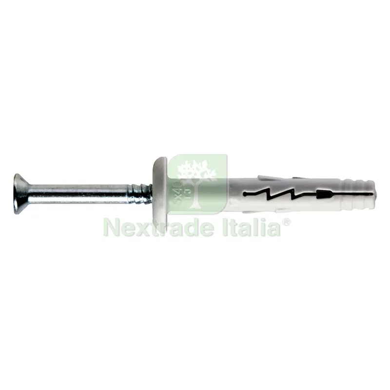 50PZ TASSELLO NYLON 'TURBO JET' TJ6-55B 6 x 55 - vite 3,8 x 60 — Tasselli e ancoraggi — rif. FERX.440310NLM