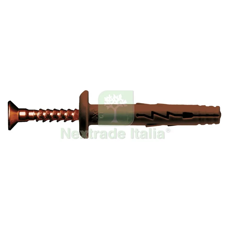 100PZ TASSELLO NYLON 'TURBO JET' TJ6-40BR 6 x 40 - vite 3,8 x 45 — Tasselli e ancoraggi — rif. FERX.440324NLM