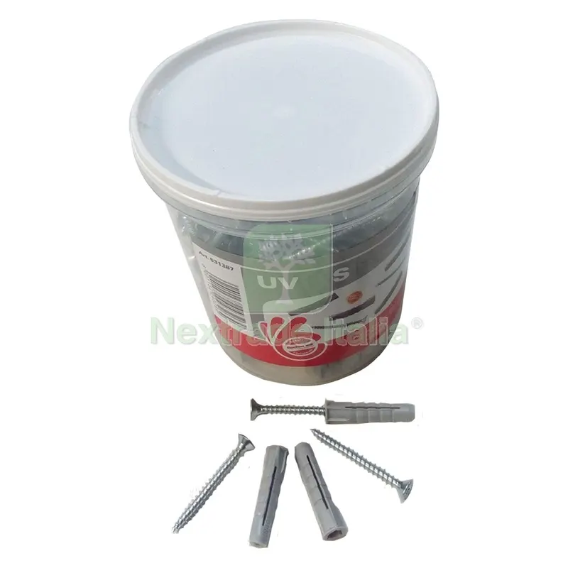 TASSELLO NYLON CON VITE ''UV'' ø6 x 30 + vite 4,5 x 40mm (250 pz) — Tasselli e ancoraggi — rif. FERX.4600140NLM
