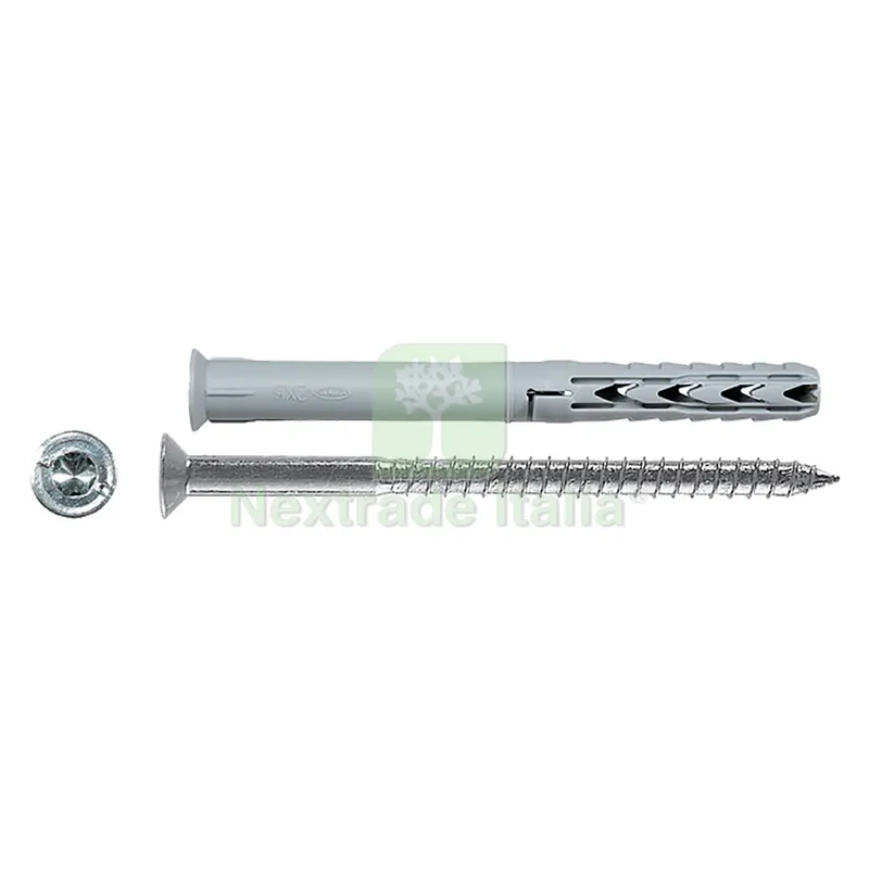 50PZ TASSELLO NYLON CON VITE ''SXRL-WT LS'' SXR 6X 60WT LS ø 6 x 60 — Tasselli e ancoraggi — rif. FERX.4600801NLM
