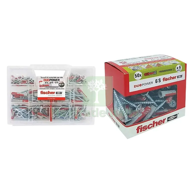 TASSELLO CON VITE 'DUOPOWER' IN SET set 80 pezzi — Tasselli e ancoraggi — rif. FERX.4600619NLM TASSELLO CON VITE 'DUOPOWER' IN SET set 80 pezzi — Tasselli e ancoraggi — rif. FERX.4600619NLM