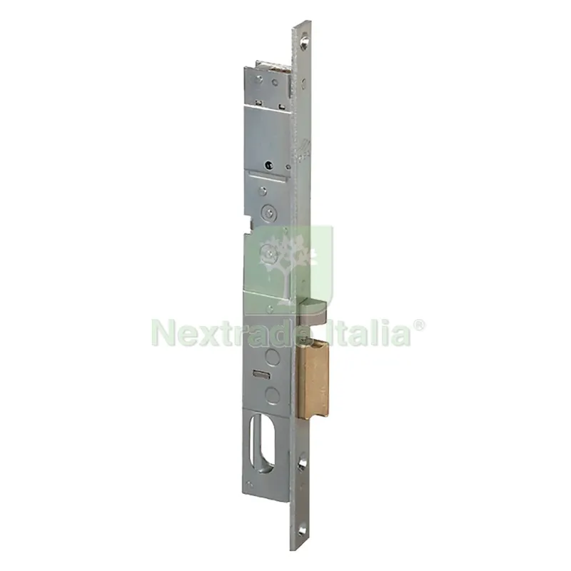 SERRATURA ELETTRICA DA INFILARE PER MONTANTI ALLUM E18 DX -front.mm 20 scrocco autobl. — Serrature e cilindri — rif. FERX.3161506NLM SERRATURA ELETTRICA DA INFILARE PER MONTANTI ALLUM E18 DX -front.mm 20 scrocco autobl. — Serrature e cilindri — rif. FERX.3161506NLM