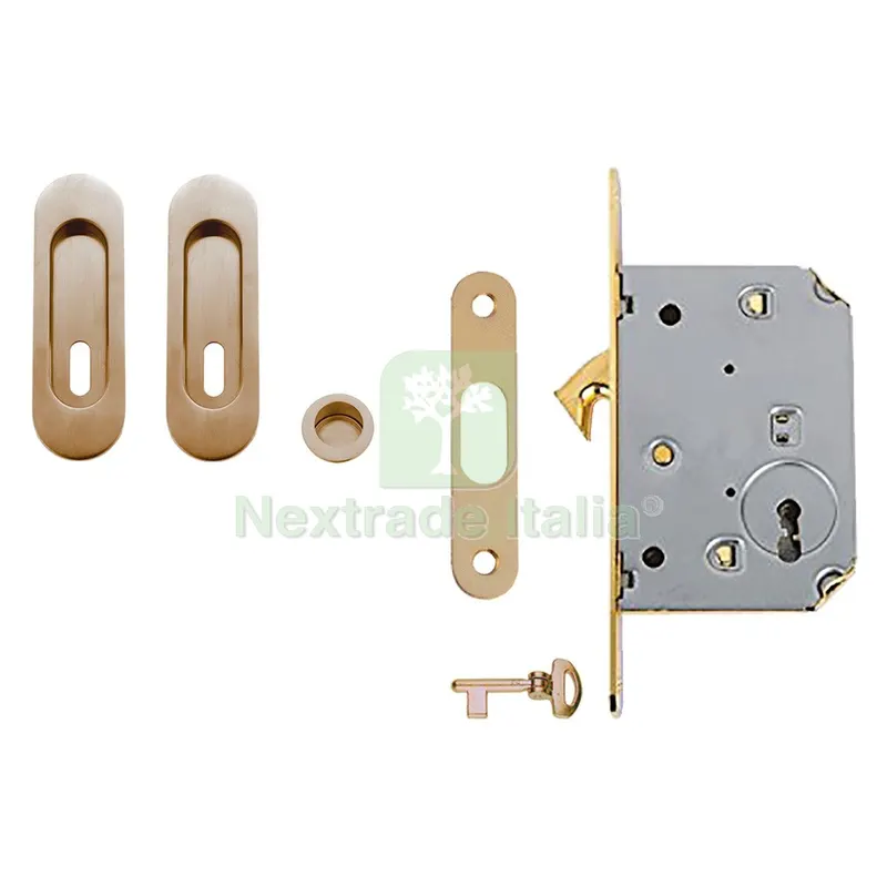 KIT PER PORTE SCORREVOLI finitura ottone lucido — Ferramenta porte e finestre — rif. FERX.3005610NLM KIT PER PORTE SCORREVOLI finitura ottone lucido — Ferramenta porte e finestre — rif. FERX.3005610NLM