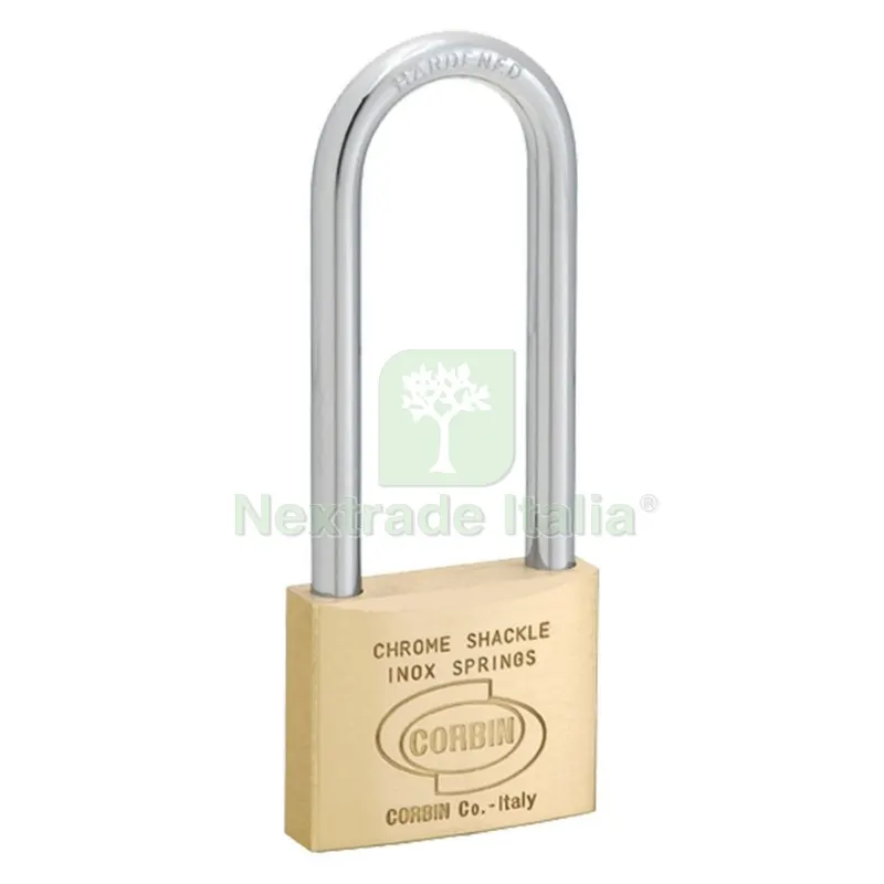 Lucchetto Rettangolare Arco Lungo mm 40 - cifratura unica nx1 — Lucchetti e catene — rif. FERX.3022118NLM