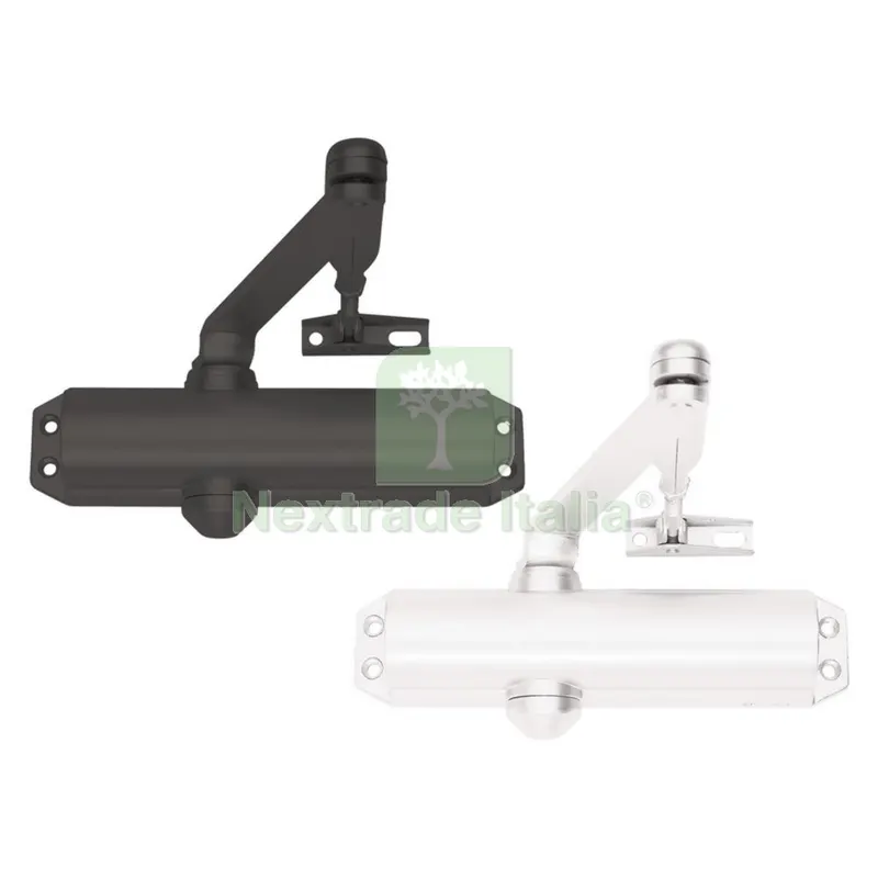 Chiudiporta Aereo 'DC120' Colore Nero - con Fermo — Ferramenta porte e finestre — rif. FERX.3022185NLM