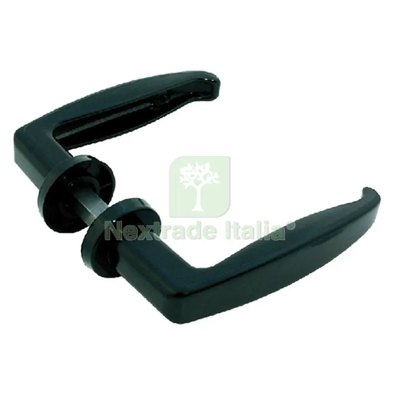 10COPPIE Maniglia per Porta in Ferro quadro/maniglia mm. 35>50 - nera — Maniglie e pomelli — rif. FERX.303008NLM