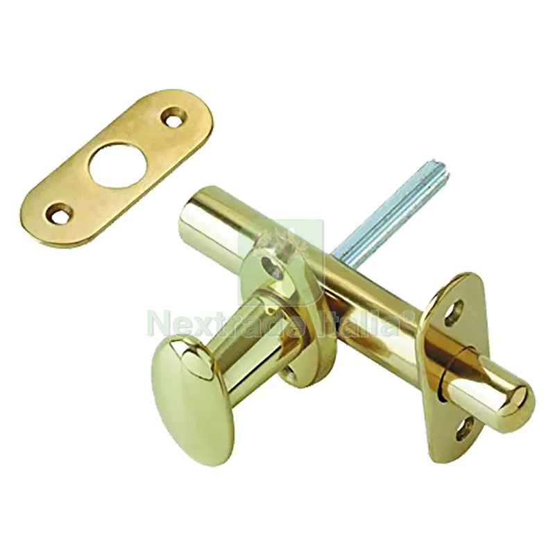 Pomolo Ovale con Catenaccio Frontale mm 80 - finitura lucida — Lucchetti e catene — rif. FERX.3043100NLM Pomolo Ovale con Catenaccio Frontale mm 80 - finitura lucida — Lucchetti e catene — rif. FERX.3043100NLM