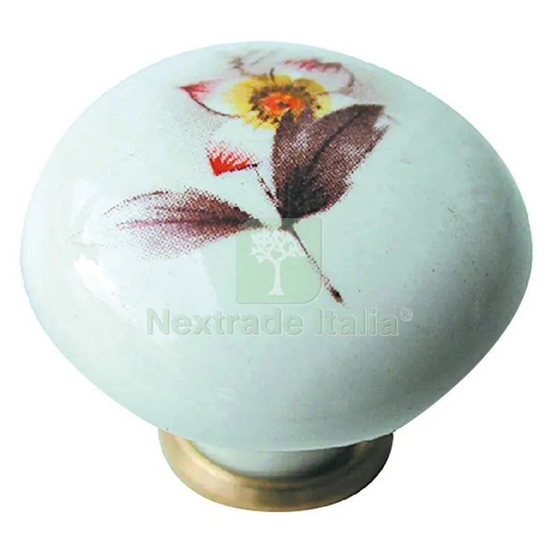 5PZ Pomolo Decoro ø 30 - N.12 bianco — Maniglie e pomelli — rif. FERX.380220NLM