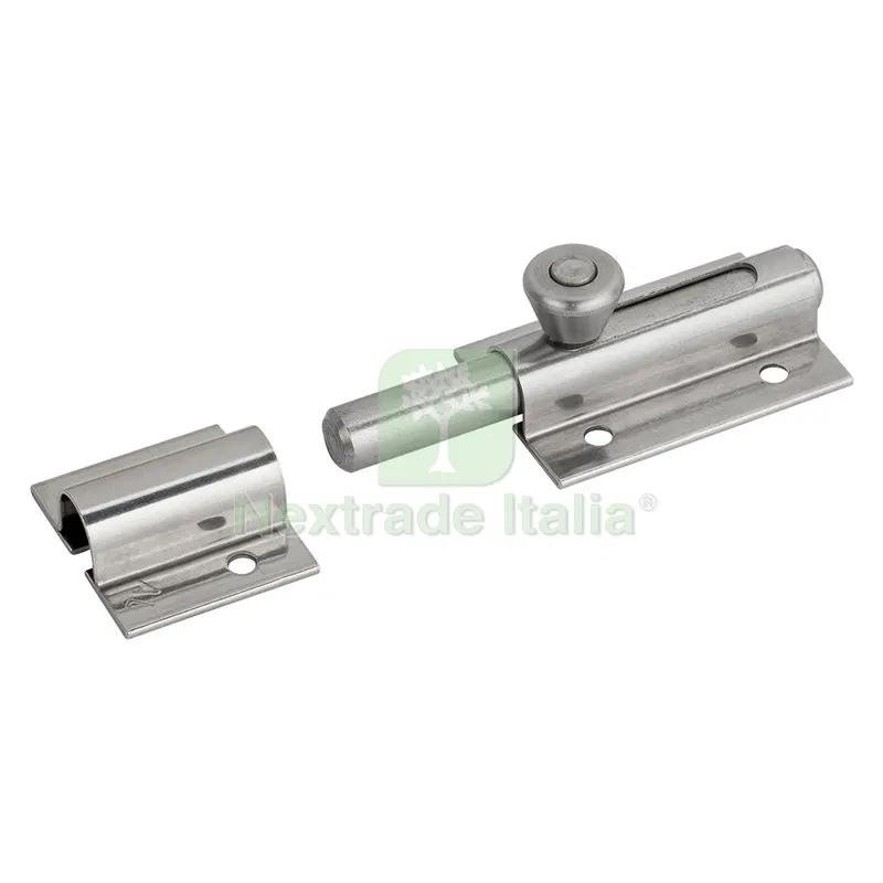2PZ CATENACCIO TRASVERSALE ASTA TONDA ART.216IN mm 80,5 - ømm 10 — Lucchetti e catene — rif. FERX.3100710NLM