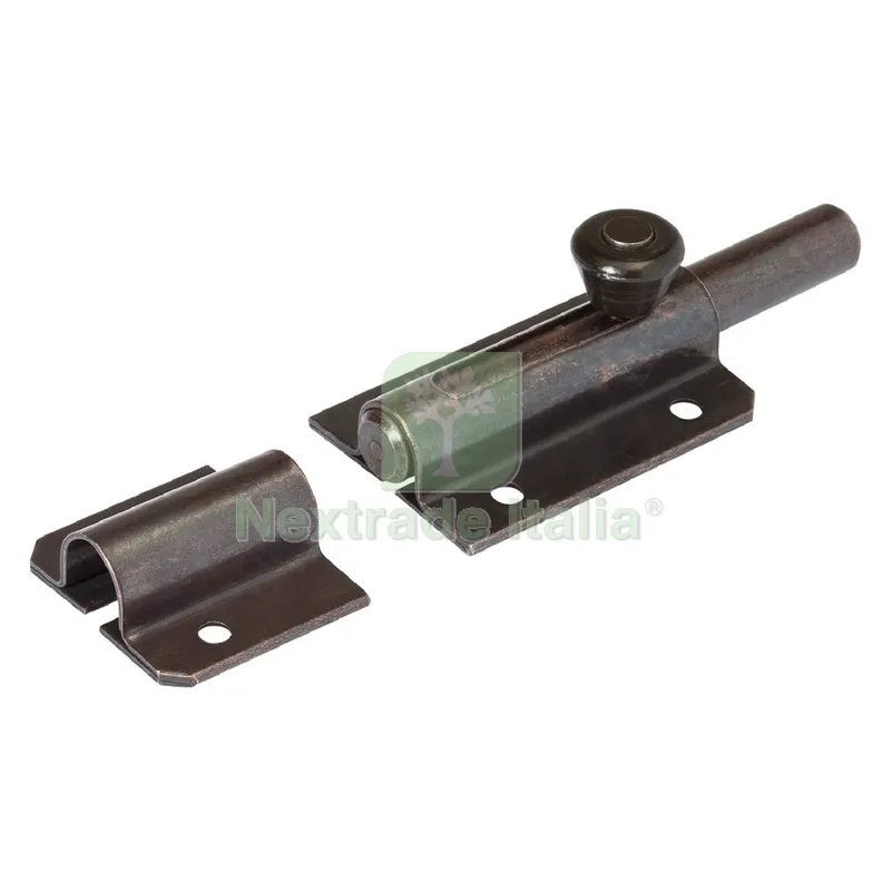 10PZ Catenaccio Trasversale Asta Tonda ART.216 mm 120 - acciaio bronzato — Lucchetti e catene — rif. FERX.3071632NLM 10PZ Catenaccio Trasversale Asta Tonda ART.216 mm 120 - acciaio bronzato — Lucchetti e catene — rif. FERX.3071632NLM