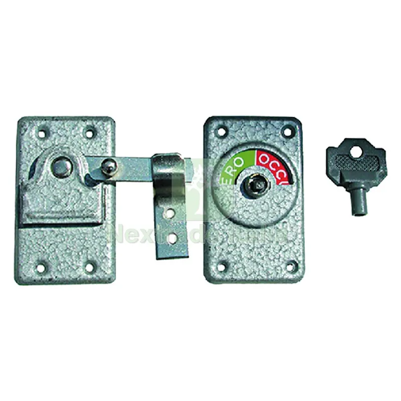 2PZ CATENACCIO 'LIBERO/OCCUPATO' in acciaio verniciato — Lucchetti e catene — rif. FERX.307150NLM 2PZ CATENACCIO 'LIBERO/OCCUPATO' in acciaio verniciato — Lucchetti e catene — rif. FERX.307150NLM