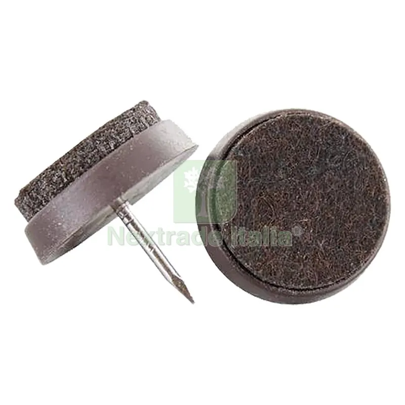 Scivoli per Mobili con Feltrino mm 24 - colore marrone — Ferramenta per legno e mobili — rif. FERX.3083850NLM Scivoli per Mobili con Feltrino mm 24 - colore marrone — Ferramenta per legno e mobili — rif. FERX.3083850NLM