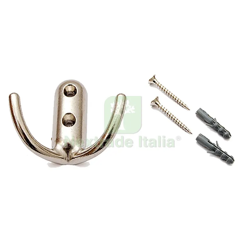 GANCIO BIGANCIO nichelato - blister 1 pezzo — Accessori bagno — rif. FERX.3098252NLM GANCIO BIGANCIO nichelato - blister 1 pezzo — Accessori bagno — rif. FERX.3098252NLM