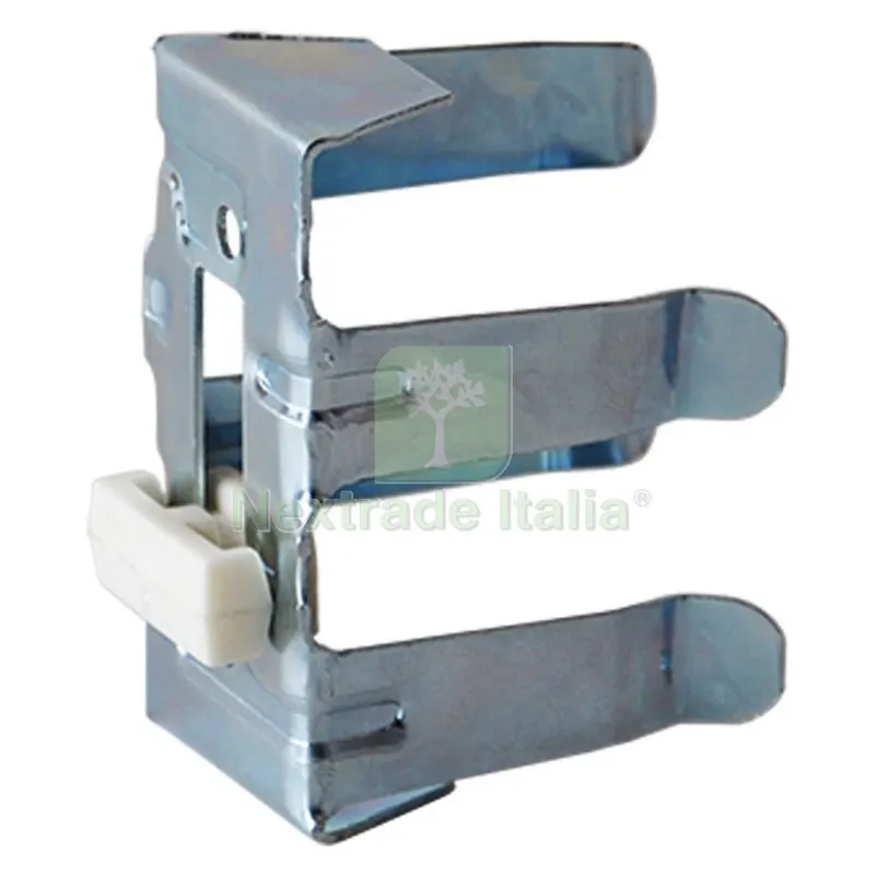 20PZ GANCIO PER PIEDINI per piedini ø mm 28 codice 309835 — Ferramenta porte e finestre — rif. FERX.309835NLM 20PZ GANCIO PER PIEDINI per piedini ø mm 28 codice 309835 — Ferramenta porte e finestre — rif. FERX.309835NLM