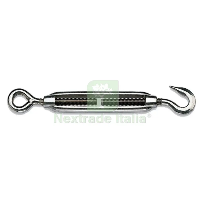 5PZ Tenditore AD Occhio e Gancio '8206' mm 8 — Accessori recinzione — rif. FERX.540143NLM 5PZ Tenditore AD Occhio e Gancio '8206' mm 8 — Accessori recinzione — rif. FERX.540143NLM