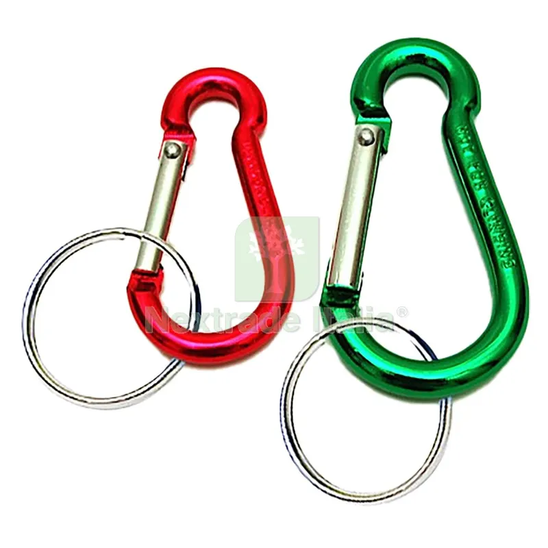 50PZ MOSCHETTONE ALLUMINIO mm. 50 — Ganci, moschettoni e anelli — rif. FERX.3099160NLM