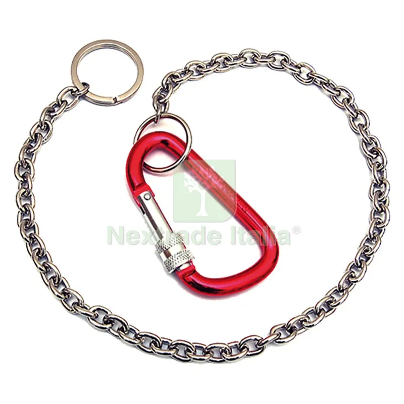 MOSCHETTONE CON CATENA TIPO GRANDE CON CATENA CM 45 — Ganci, moschettoni e anelli — rif. FERX.3099190NLM MOSCHETTONE CON CATENA TIPO GRANDE CON CATENA CM 45 — Ganci, moschettoni e anelli — rif. FERX.3099190NLM