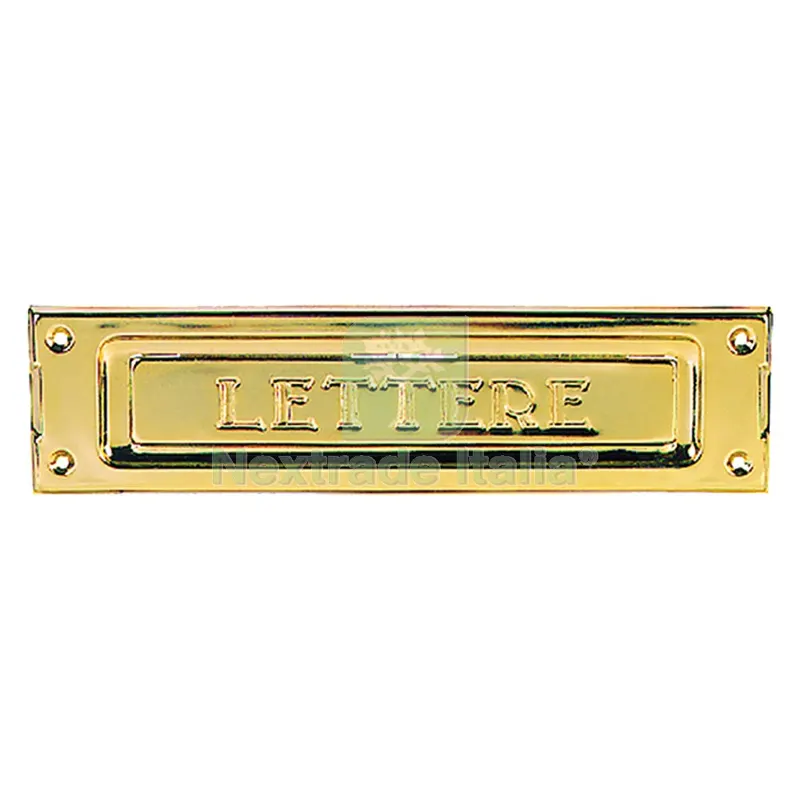 2PZ BUCA PER LETTERE in ottone lucido — Arredo — rif. FERX.313164NLM