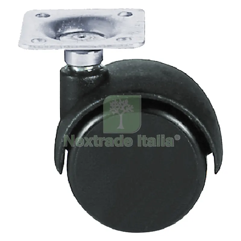 RUOTA PER MOBILI DOPPIA ø 50 pz 4 - piastra mm 36 x 36 — Ferramenta per legno e mobili — rif. FERX.314872NLM RUOTA PER MOBILI DOPPIA ø 50 pz 4 - piastra mm 36 x 36 — Ferramenta per legno e mobili — rif. FERX.314872NLM