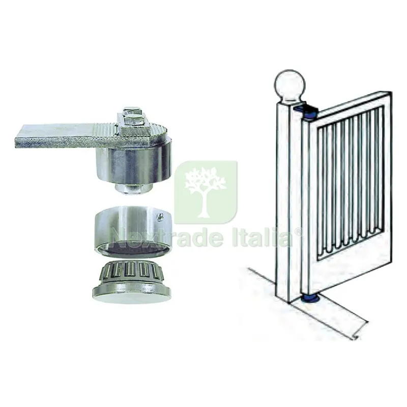 Cardine Regolabile a Cuscinetto ø 45 - portata Kg 240 — Cerniere e cardini — rif. FERX.315248NLM Cardine Regolabile a Cuscinetto ø 45 - portata Kg 240 — Cerniere e cardini — rif. FERX.315248NLM