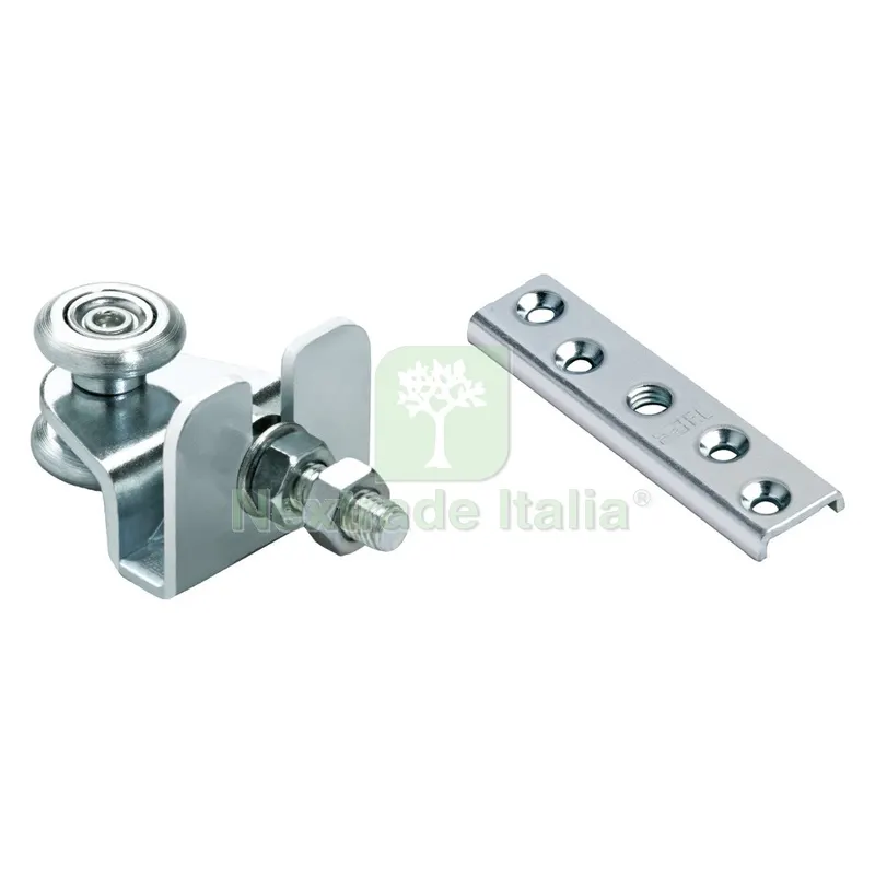 CARRELLO A 2 CUSCINETTI CON PIASTRA ART.38/24+42 piastrina ricambio 8 MA — Piastre e angolari — rif. FERX.315240NLM CARRELLO A 2 CUSCINETTI CON PIASTRA ART.38/24+42 piastrina ricambio 8 MA — Piastre e angolari — rif. FERX.315240NLM