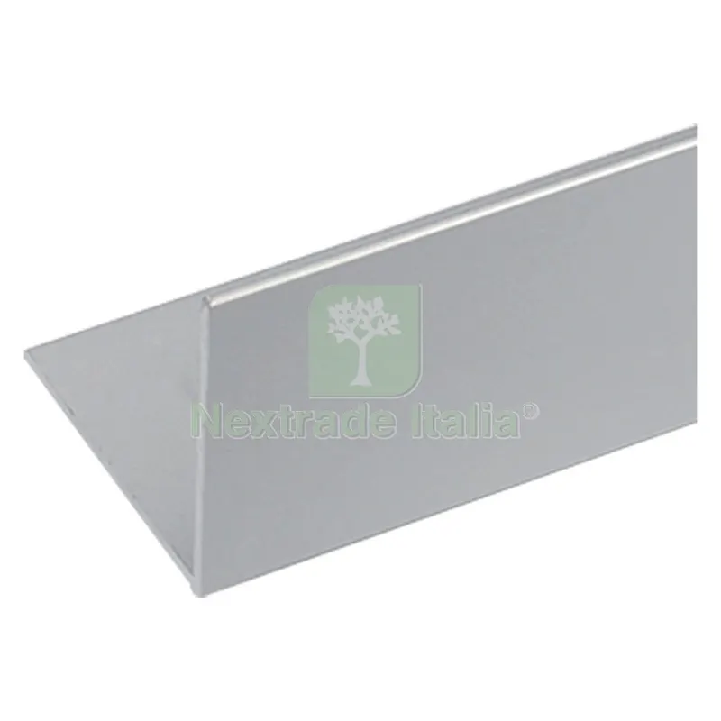 15PZ PROFILO PER FAI DA TE ANGOLARE mm 10 x 10 x 1 - mt 2 argento bril. — Isolanti e reti — rif. FERX.1034120NLM