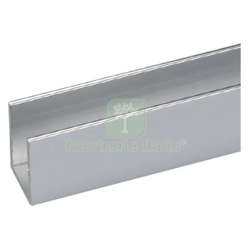 10PZ PROFILO PER FAI DA TE TIPO 'U' mm 10 x 10 x 1 - mt 2 argento bril. — Isolanti e reti — rif. FERX.1034160NLM 10PZ PROFILO PER FAI DA TE TIPO 'U' mm 10 x 10 x 1 - mt 2 argento bril. — Isolanti e reti — rif. FERX.1034160NLM
