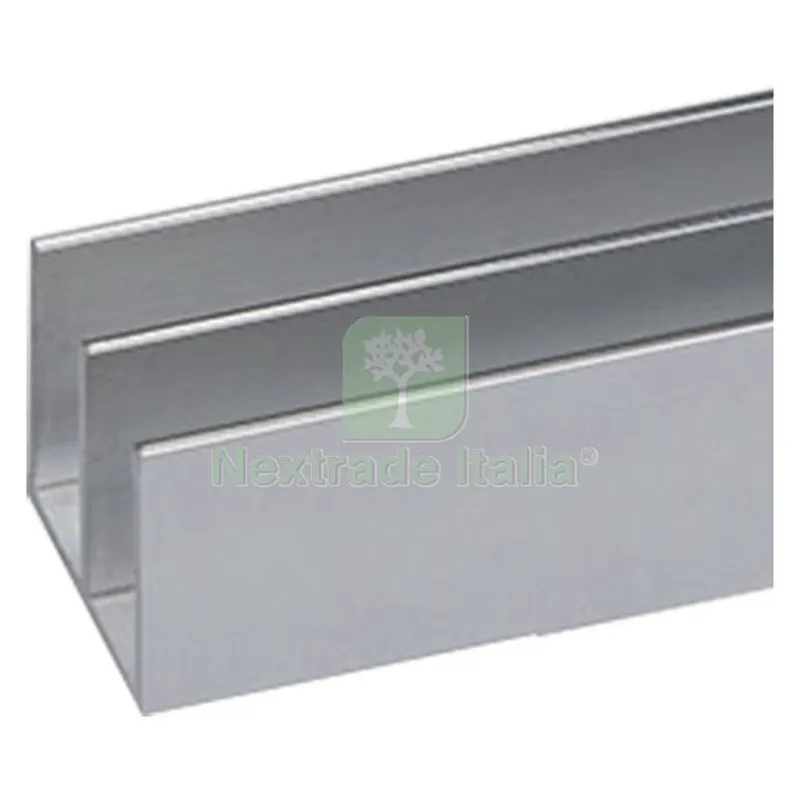 8PZ Profilo per FAI da TE Tipo Doppia 'U' mm 20 x 18 x 1 - mt 2 arg.brillante — Isolanti e reti — rif. FERX.1034170NLM