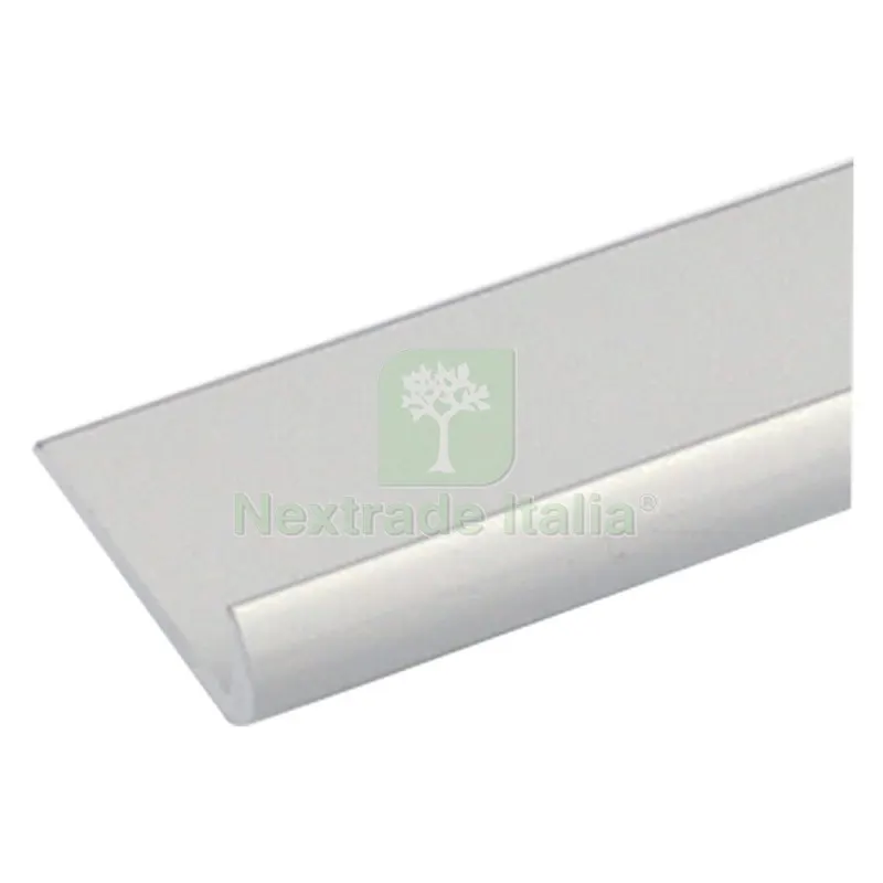 8PZ PROFILO PER FAI DA TE TIPO 'UNGHIETTA' MM 18 X 1 - MT 2 COLORE ARGENTO — Isolanti e reti — rif. FERX.1031794NLM