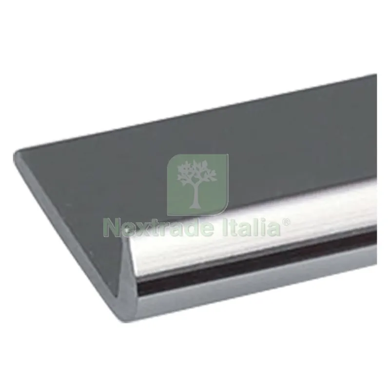 15PZ PROFILO PER FAI DA TE TIPO 'UNGHIETTA' mm 18 x 1 - mt 2 argento brillante — Isolanti e reti — rif. FERX.1034176NLM