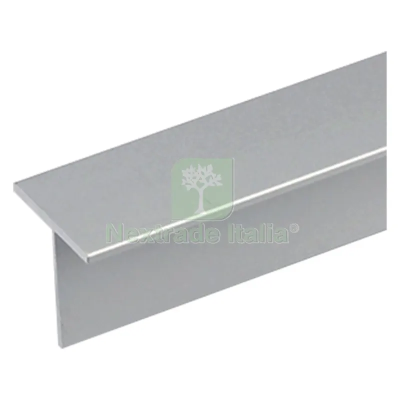8PZ PROFILO PER FAI DA TE A 'T' MM 15 X 15 X 1,5 - MT 2 COLORE ARGENTO — Isolanti e reti — rif. FERX.1031878NLM