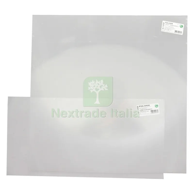 10PZ VETRO SINTETICO PRETAGLIATO cm 50x25 - spessore mm. 2 — Ruote e rotelle — rif. FERX.104860NLM