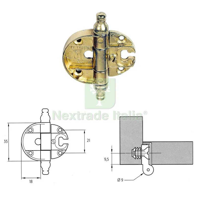 2PZ CERNIERA PER MOBILI 'A0056' oro — Ferramenta per legno e mobili — rif. FERX.3069222NLM 2PZ CERNIERA PER MOBILI 'A0056' oro — Ferramenta per legno e mobili — rif. FERX.3069222NLM