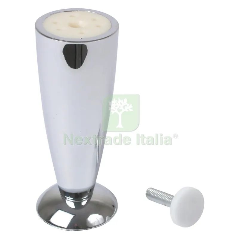 5PZ PIEDINO PER MOBILI REGOLABILE CONICO h.mm 120 - cromo satinato — Ferramenta per legno e mobili — rif. FERX.3102860NLM 5PZ PIEDINO PER MOBILI REGOLABILE CONICO h.mm 120 - cromo satinato — Ferramenta per legno e mobili — rif. FERX.3102860NLM